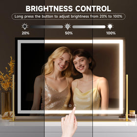 Close-up of Hasipu Vanity Mirror with 10X magnifying attachment