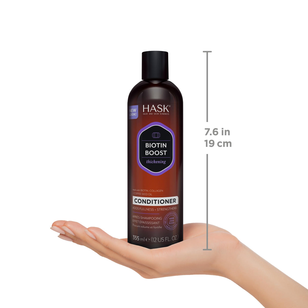 Close-up of HASK Biotin support Conditioner texture