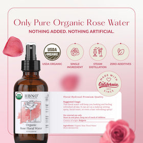 Close-up of HBNO Organic Rose Water Spray nozzle