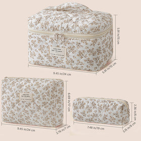 Close-up of HBselect double zipper on makeup bag