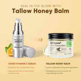 Close-up of HealthyDerm Beef Tallow Honey Balm texture