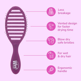 Close-up of HeatFlex bristles on Wet Brush Speed Dry