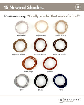 Close-up of Heliums Thin Hair Ties showing texture
