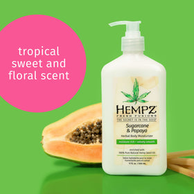 Close-up of Hempz Herbal Body Moisturizer texture