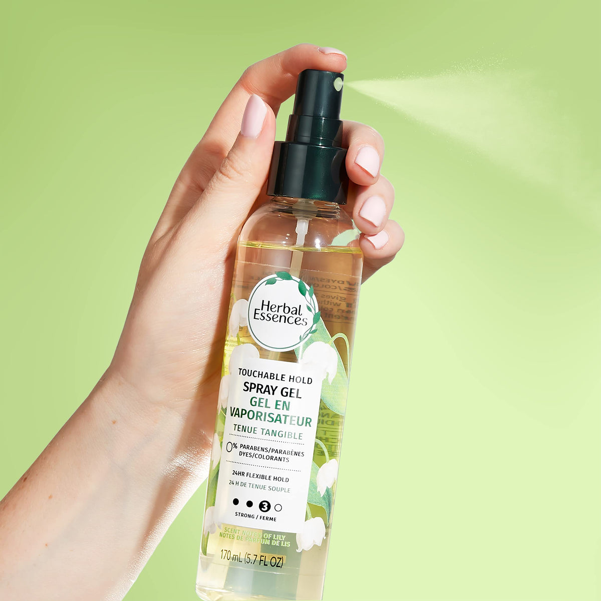 Close-up of Herbal Essences Hair Spray Gel nozzle
