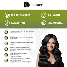 Close-up of HERBBY Hair Color Shampoo application process