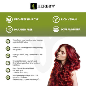 Close-up of HERBBY Hair Color Shampoo showing texture