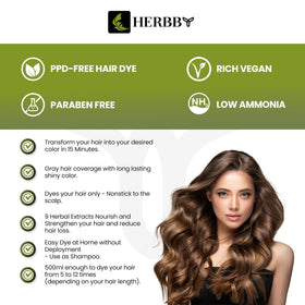 Close-up of HERBBY shampoo showing texture