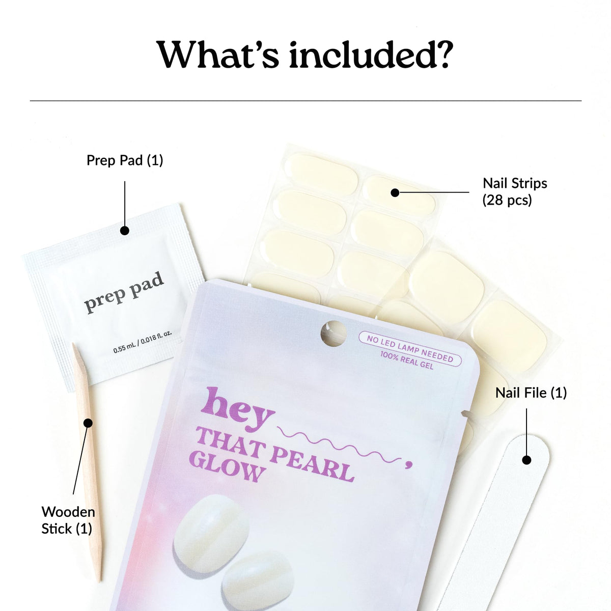 close-up of heyhae Semi Gel Nail Strips showing texture