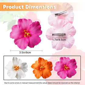 Close-up of Heyiminy Hawaiian Flower Hair Clip with alligator clip