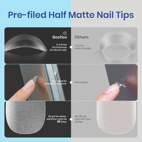 Close-up of high-quality PMMA nail tips