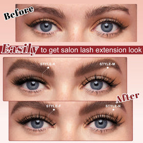 Close-up of Higu clace magnetic eyelashes in a small box