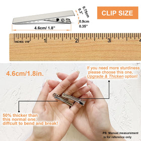 Close-up of HiJeaton Alligator Hair Clip showcasing its grip