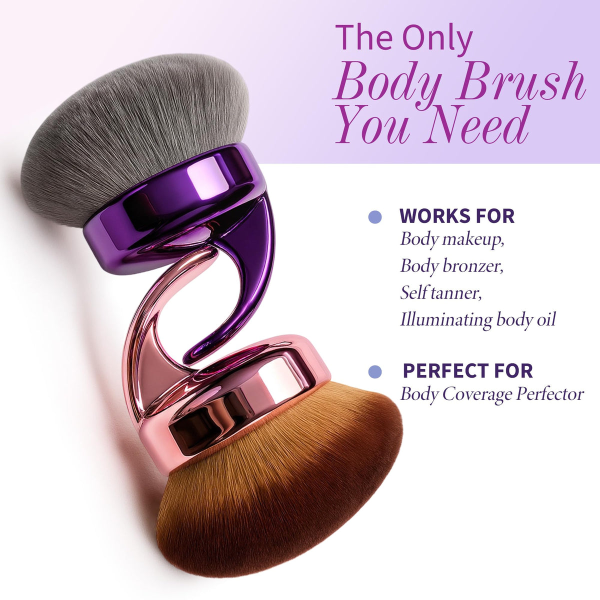 Close-up of Hoostee kabuki brush head showing soft bristles