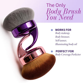 Close-up of Hoostee kabuki brush head showing soft bristles