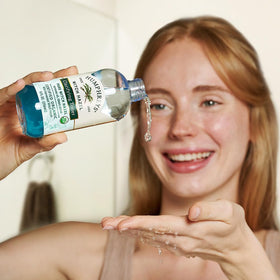 Close-up of Humphreys Witch Hazel Toner cap and opening