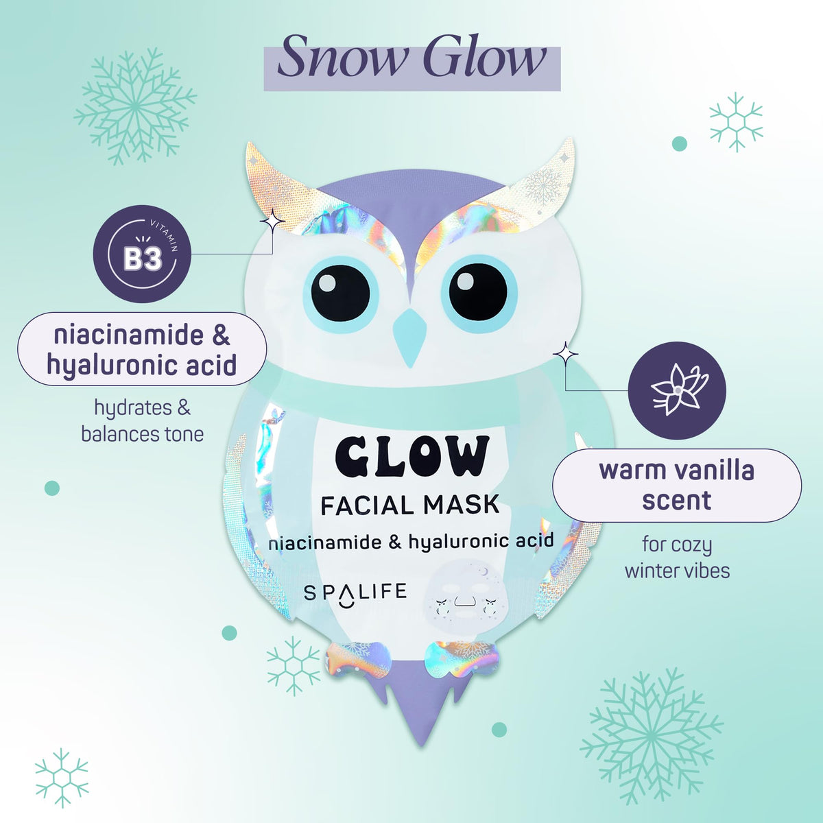 Close-up of Hydrate Bear mask packaging