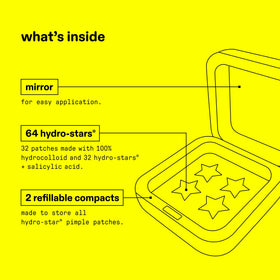 Close-up of Hydro-Star patches in blue compact