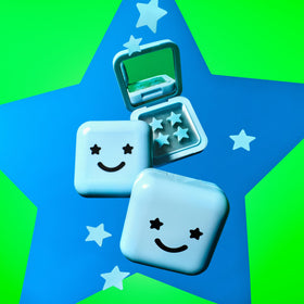 Close-up of Hydro-Star patches in yellow compact