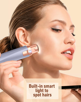 Close-up of IFANZETECH Eyebrow Trimmer stainless-steel blade