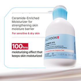 Close-up of Illiyoon Ceramide Ato Lotion texture