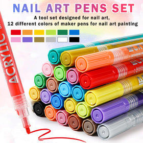 Close-up of IONSGAKO nail art pen tips