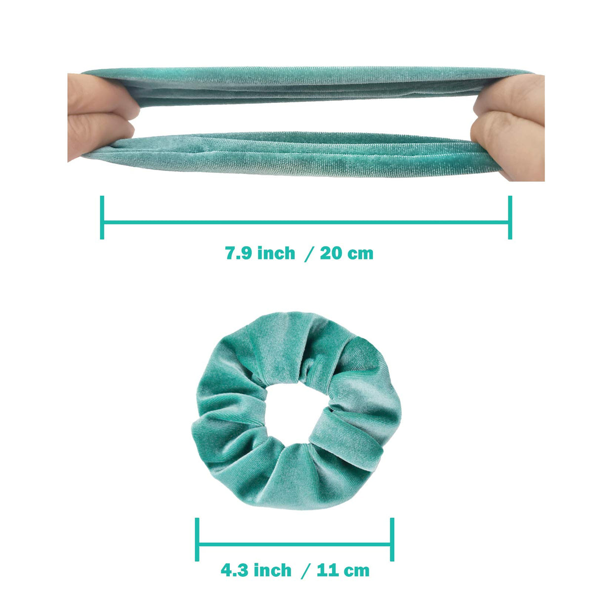 Close-up of IVARYSS Velvet Scrunchie showing texture
