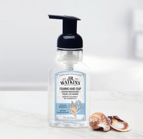 Close-up of J.R. Watkins Foam Hand Soap pump