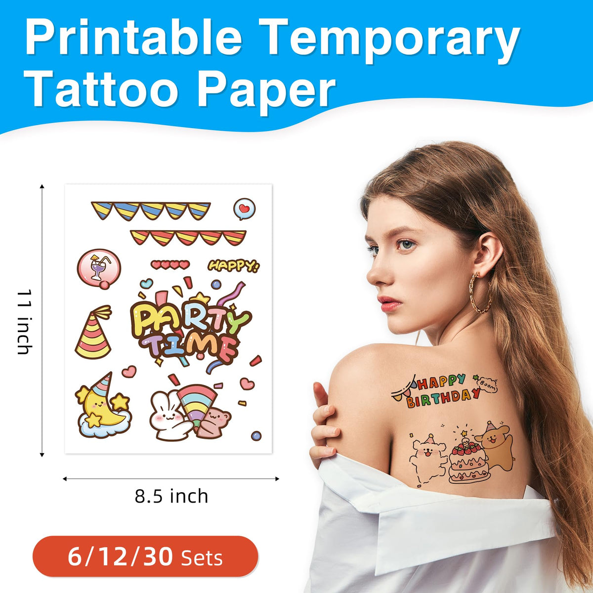Close-up of Jecqbor tattoo paper showing texture