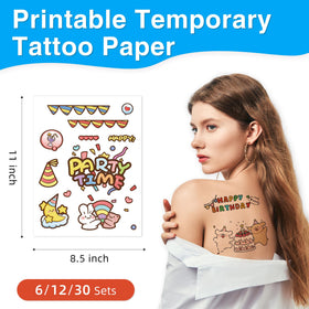 Close-up of Jecqbor tattoo paper showing texture
