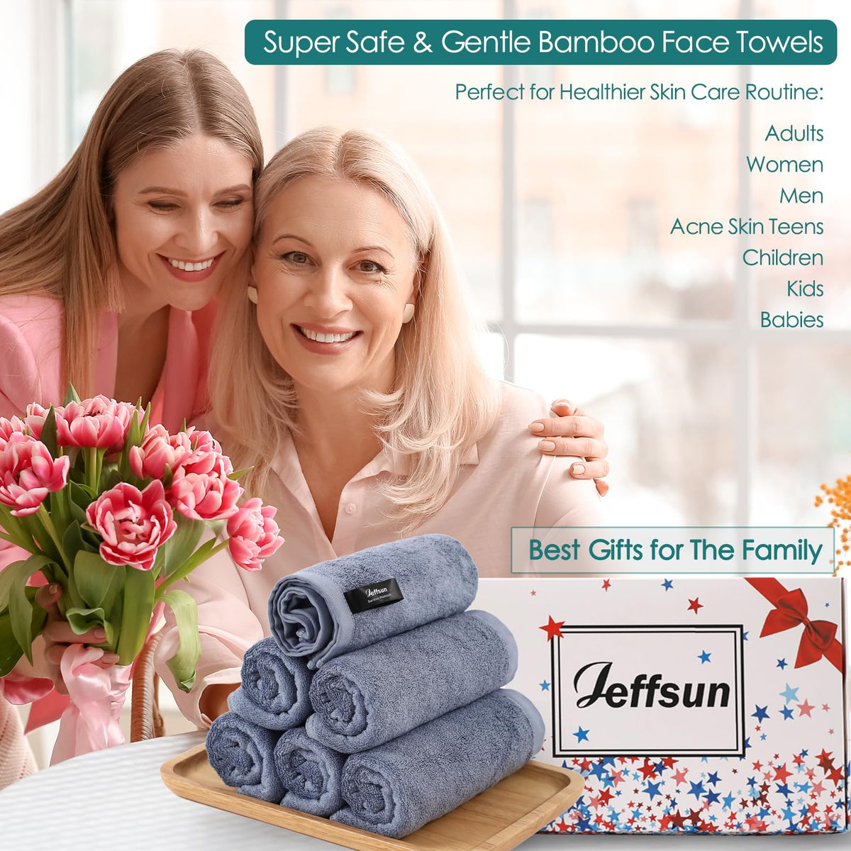 Close-up of JEFFSUN Face Wash Cloth texture