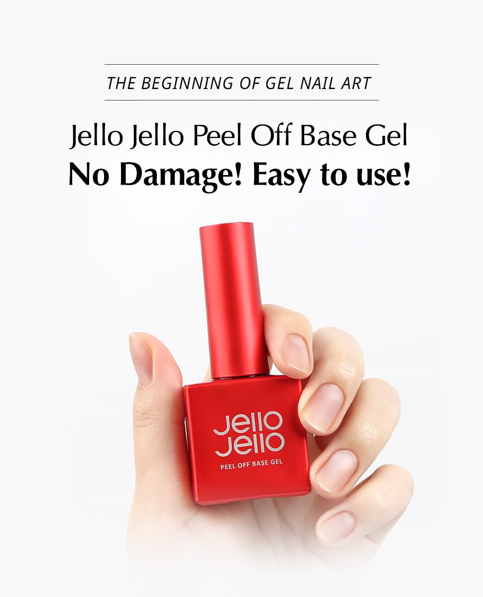 Close-up of JelloJello Peel-Off Base Coat Gel texture