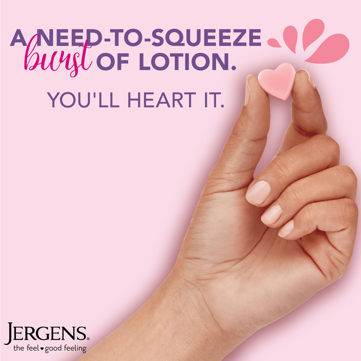 Close-up of Jergens Cherry Almond Lotion Bursts showing texture
