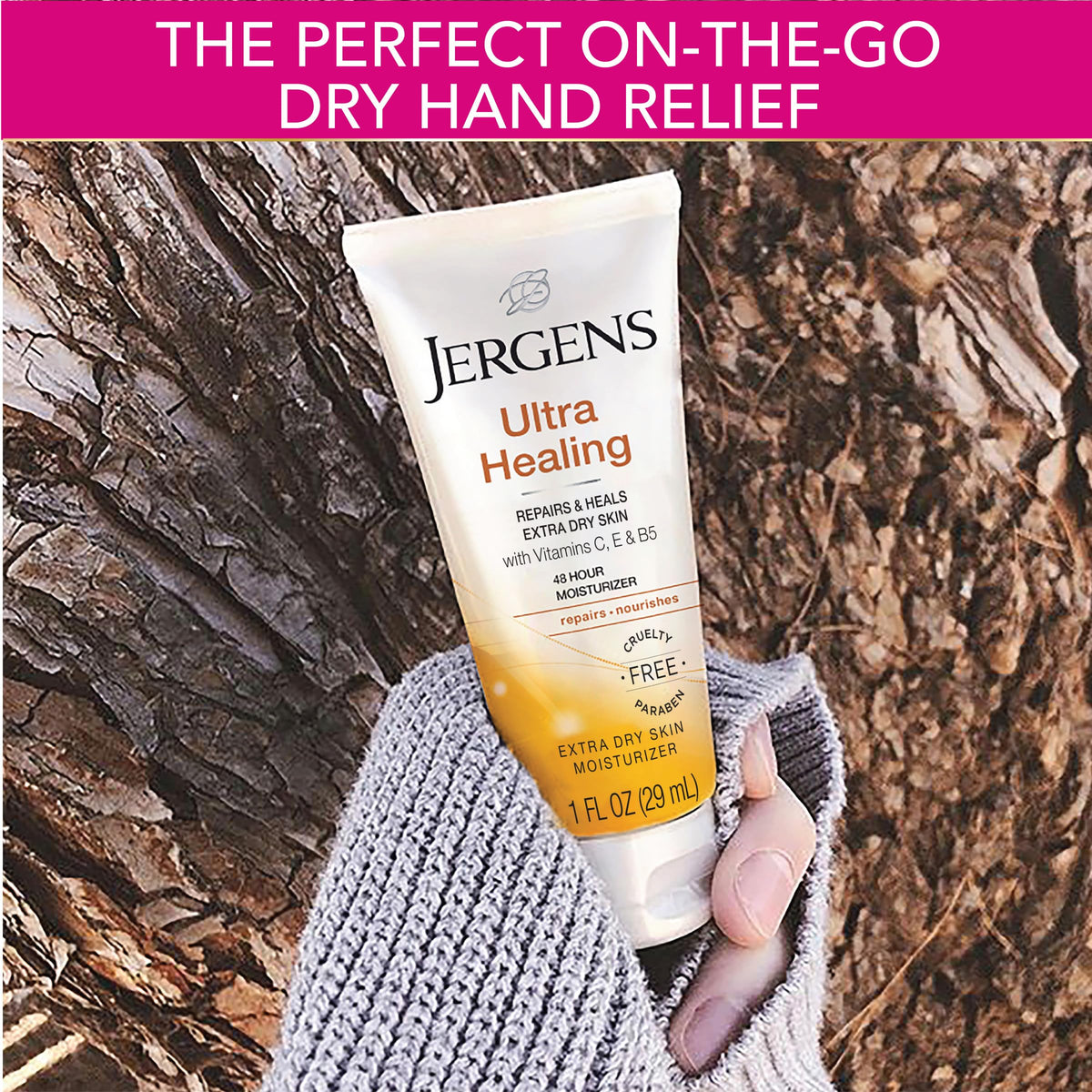 Close-up of Jergens Ultra Healing Moisturizer texture