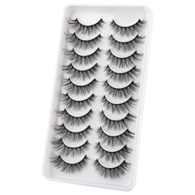 Close-up of JIMIRE Cat-Eye Fake Eyelashes showing the fluffy texture