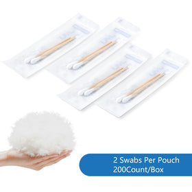 Close-up of JMU cotton swab tip showing quality