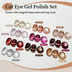Close-up of JODSONE Cat Eye Gel Nail Polish in pink shade