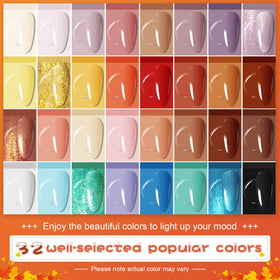 Close-up of JODSONE gel nail polish bottles