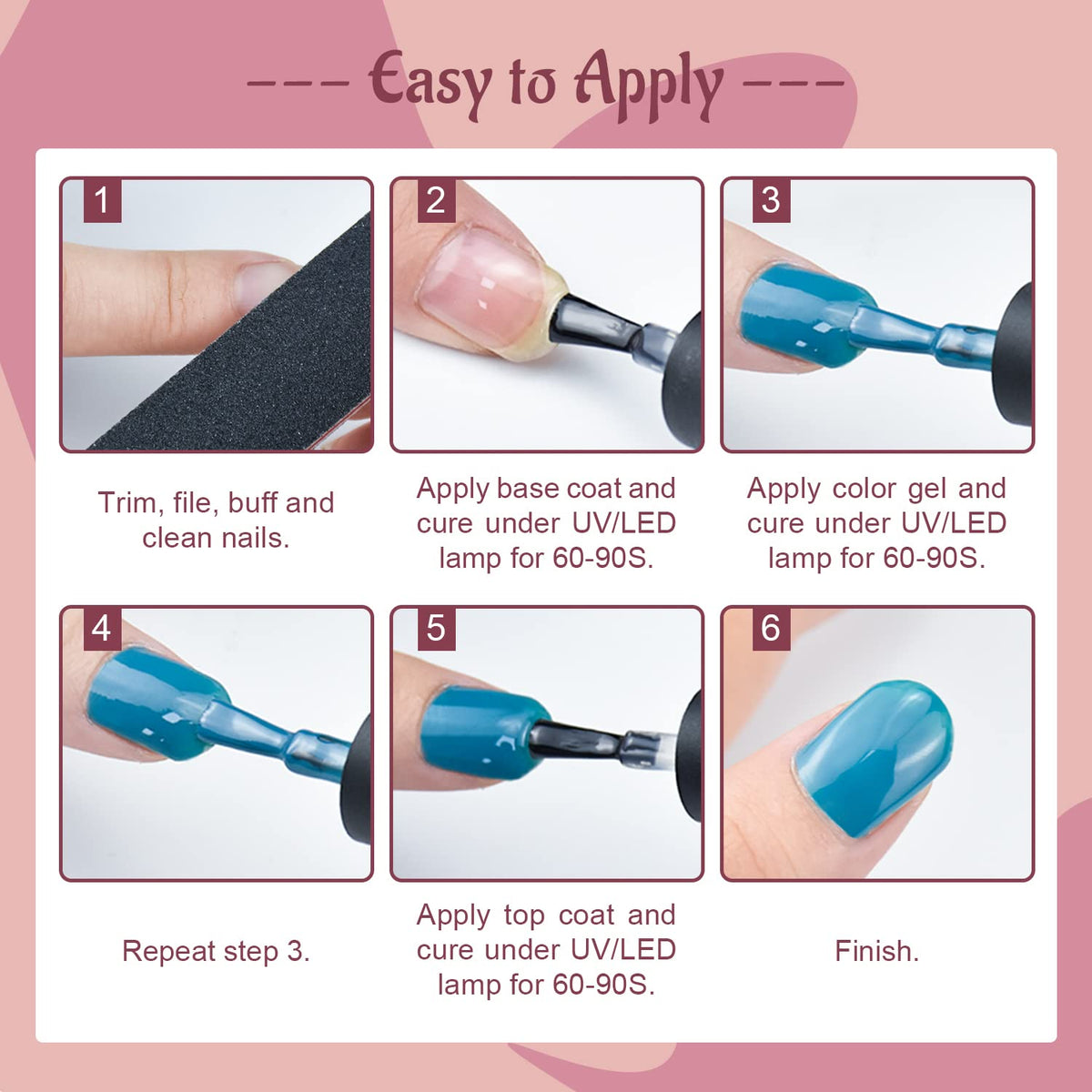 Close-up of JODSONE Gel Nail Polish bottles