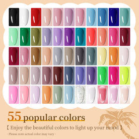 Close-up of JODSONE gel nail polish in vibrant shades