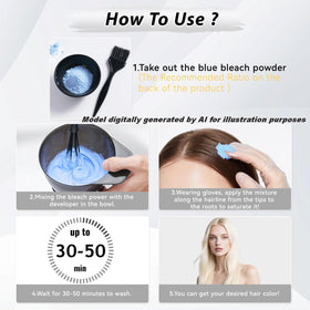 Close-up of JUANCHI Hair Bleach Powder texture