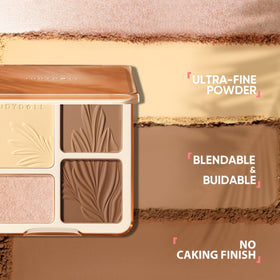 Close-up of JUDYDOLL Contour Palette creamy powder texture