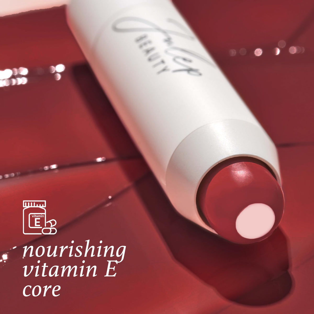 Close-up of Julep Tinted Lip Balm texture