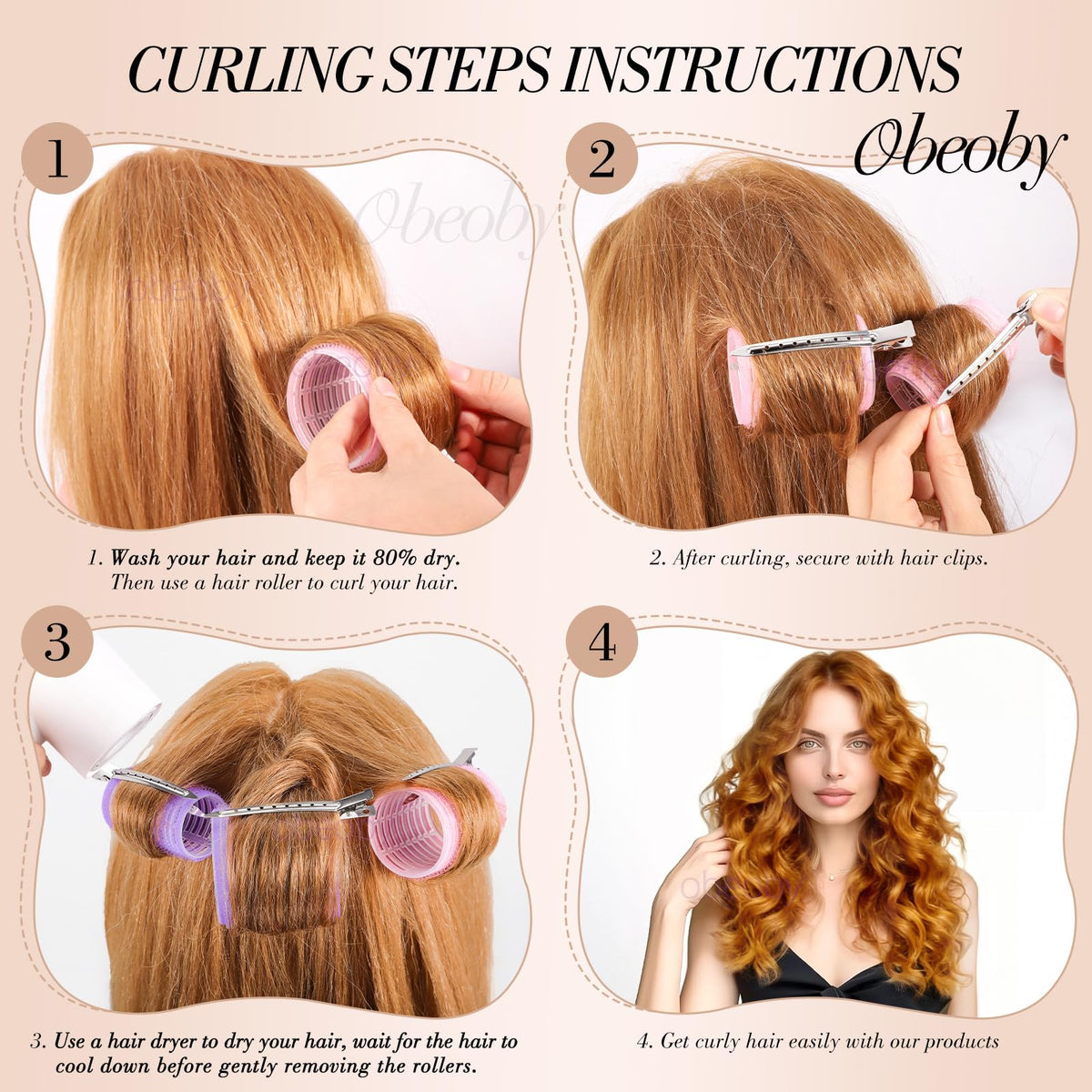 close-up of jumbo hair roller from obeoby