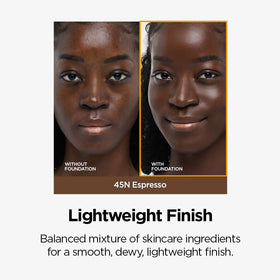 Close-up of JUNG SAEM MOOL Skin Nuder Cushion Foundation 10N Shell Cream texture