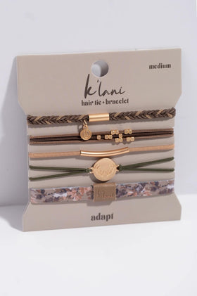 Close-up of K'lani Adapt Hair Tie showing soft elastic material