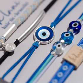 Close-up of K'lani hair tie bracelet showing the soft elastic material