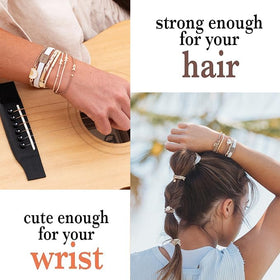 Close-up of K'lani Rise Hair Tie Bracelet showing elastic texture