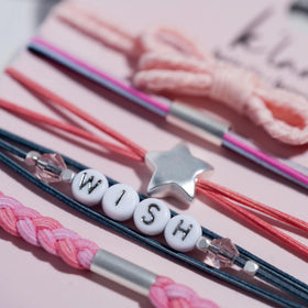 Close-up of K'lani Wish Hair Tie Bracelet showing soft elastic material