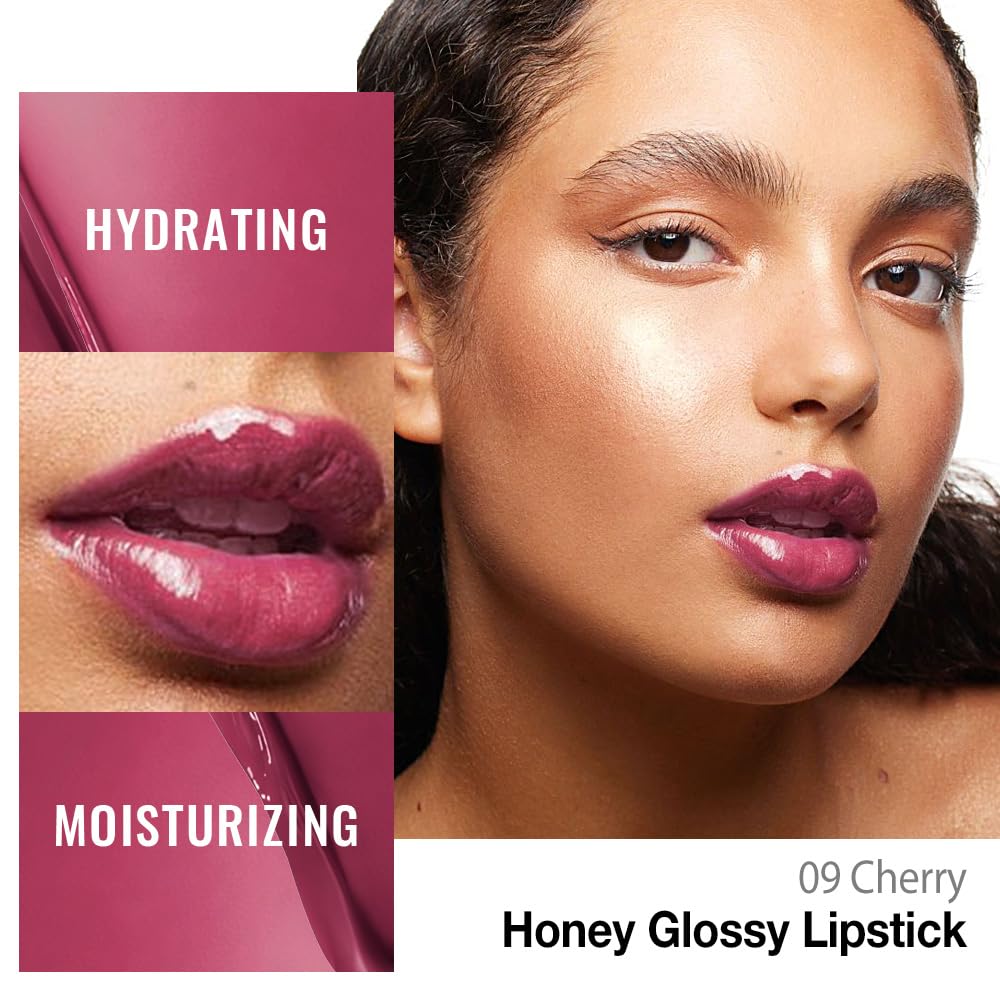 Close-up of Kaely Cherry Honey Lipstick showing the honey hue